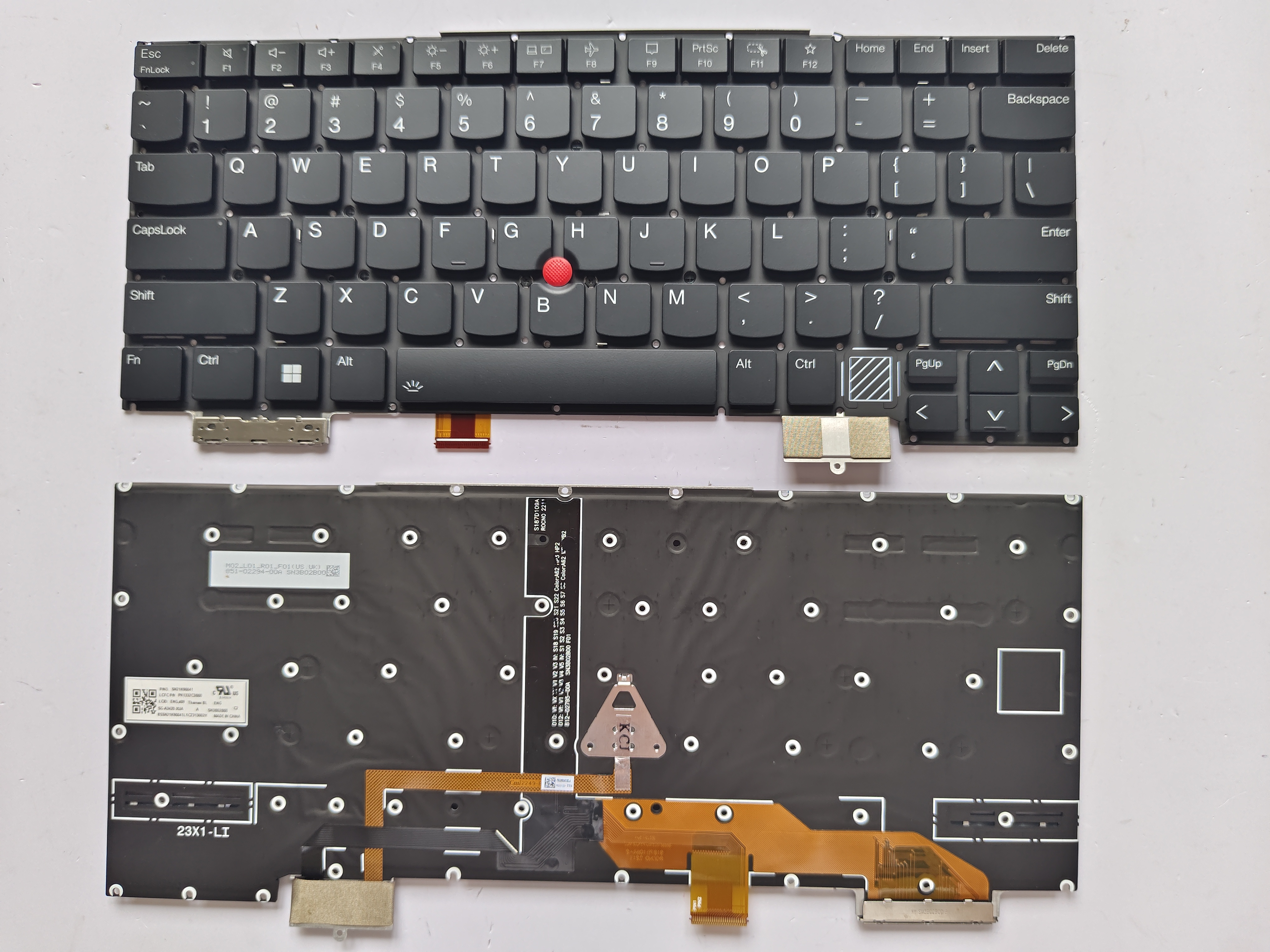 Picture of New Replacement Laptop Keyboard For IBM X1C 2024 /X1C 2025/F11 Cut /X1 Carbon GEN12 GEN13 BLACK With Point Backlit US Layout